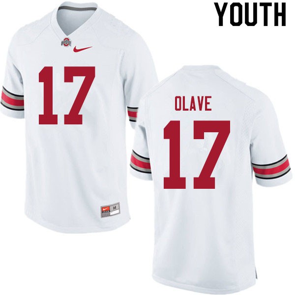 Ohio State Buckeyes #17 Chris Olave Youth Alumni Jersey White OSU58900